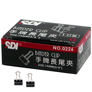 SDI 長尾夾19m/m  NO.0226B (112)