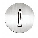 鋁質圓形貼牌-女生洗手間-#610510C