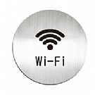 鋁質圓形貼牌-英文“提供wi-fi無線上網服務-#“613410C
