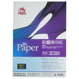 Dr.Paper A4 100gsm 進口彩雷專用紙 500入/包 DP-100A4AJ-500