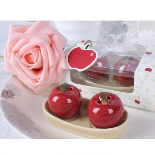 創意陶瓷蘋果調味罐(10盒) 精美婚禮小物 禮贈品 ht-0013