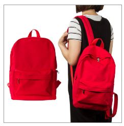 【客製化】超聯捷 紅色帆布袋輕盈多功能後背包 客製帆布袋 (可零售) S1-01060R